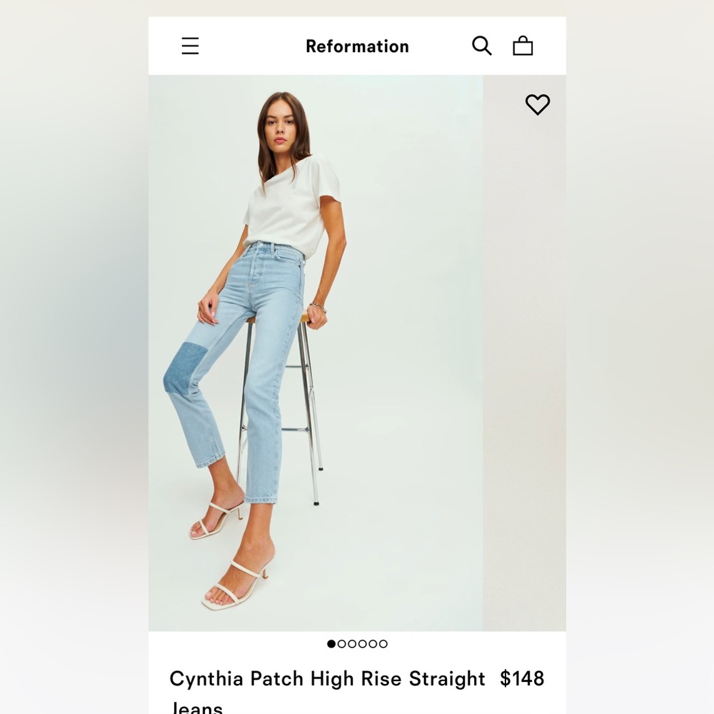 Cynthia high patch jeans